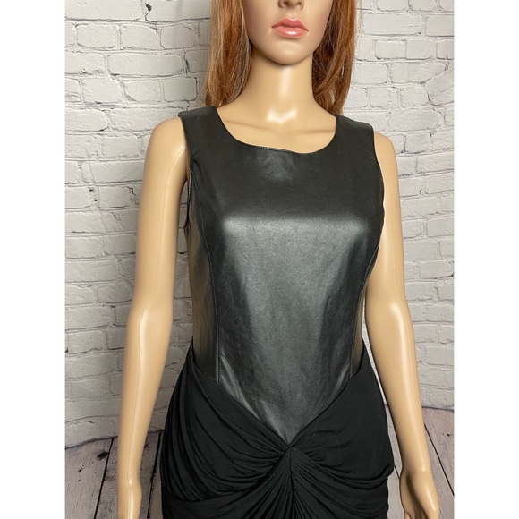 Bailey 44 Eco Leather Not in the Dark Black Dress Size 6 - Picture 12 of 12